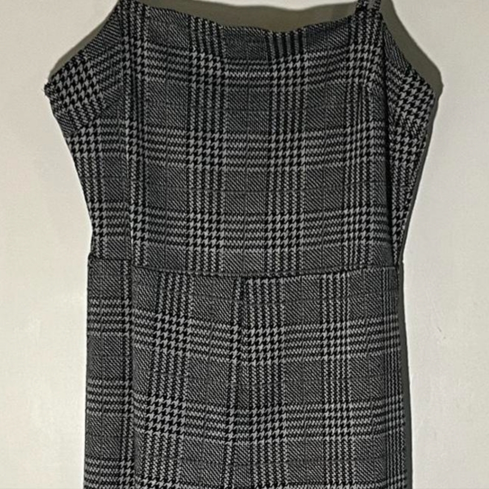 Brand-new plaid jumpsuit culotte style